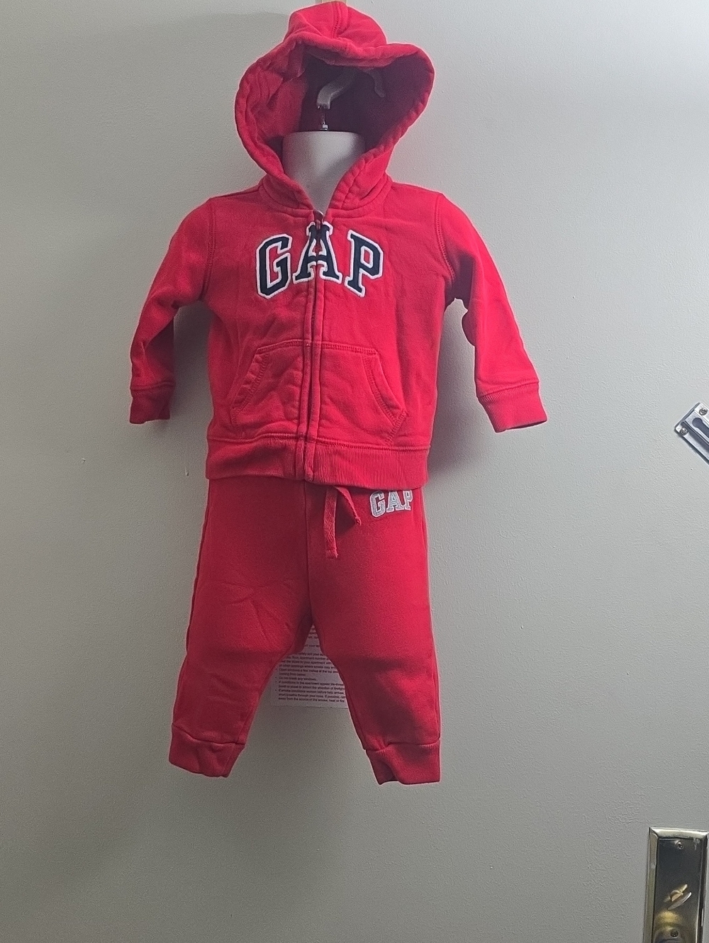 GAP Kids Bright Red Jogger Set - Hoodie & Pants
